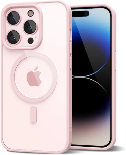 Vista 72 de oakxco Funda magnética transparente compatible con Magsafe, bonita funda delgada y transparente de poliuretano termoplástico no amarillenta, carcasa