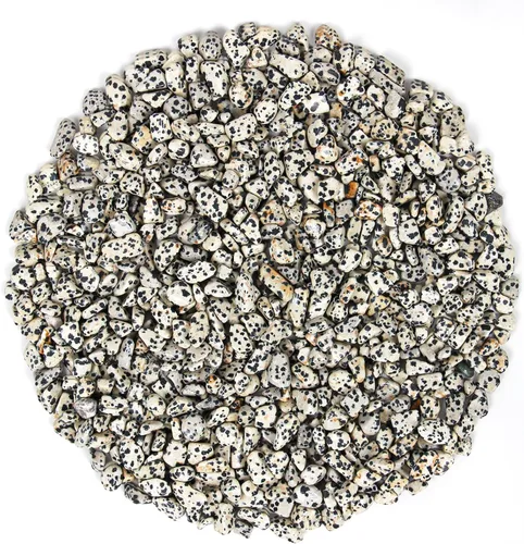 Vista 18 de Chips de cristal de amazonita natural triturado de 1.1 libras, chips de cristales curativos a granel, piedras preciosas de cristal triturado