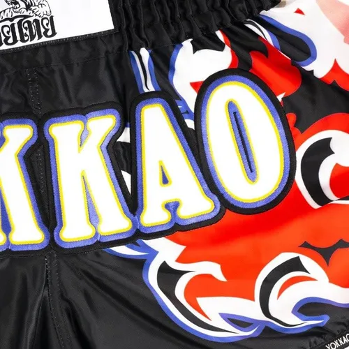 Vista 4 de YOKKAO Pantalones cortos de boxeo Muay Thai para hombres y mujeres Pantalones cortos de satén premium para atletas Ideal para entrenamiento