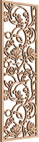 Vista 170 de Caspian Paneles de pared de madera con calado decorativo perforado, 9 3/8 pulgadas de ancho x 24 3/8 pulgadas de alto x 1/4 de alto, cereza