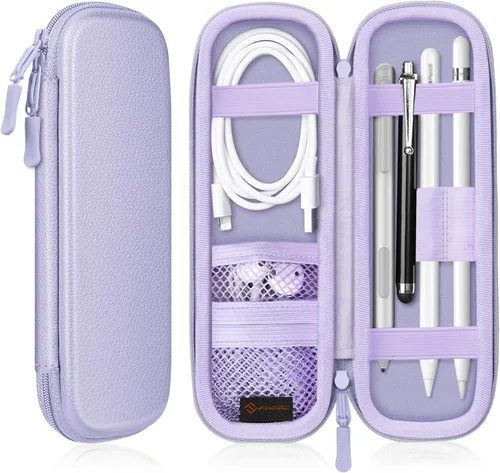 Vista 15 de Fintie - Funda de piel sintética para Apple Pencil Pro, USB-C/1ª/2ª generación Lightweight Protective Bag, Anti-Scratch, Fits Pen, USB Cable &