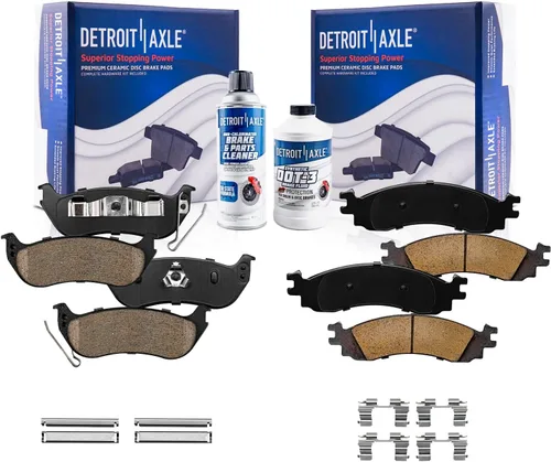 Vista 87 de Detroit Axle - Pastillas de Freno Traseras de Cerámica Izquierda Reemplazo de Pinza para Silverado Sierra Suburban 1500 Tahoe Yukon Escalade ESV EXT