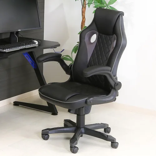 Vista 2 de Fuji Boeki 15507 - Silla de juegos, silla de oficina, 25.8 pulgadas de ancho x 24.8 pulgadas de profundidad x 40.6 - 43.7 pulgadas