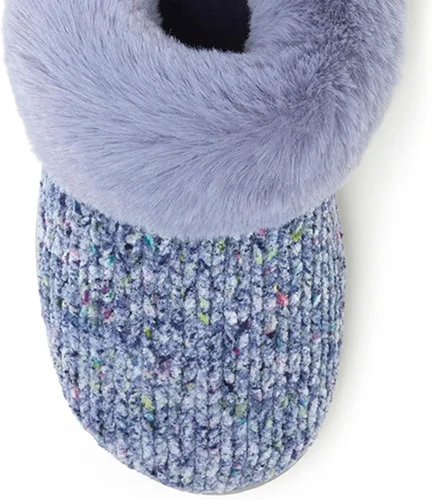 Vista 6 de Dearfoams Pantuflas de punto de chenilla Hannah para mujer