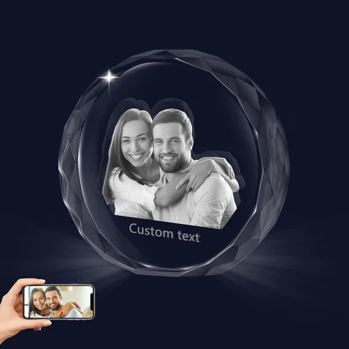 Vista 9 de Foto de cristal 3D, regalo personalizado para mujeres, hombres, mamá, papá, pareja, imagen personalizada en marcos de fotos de cristal, regalo