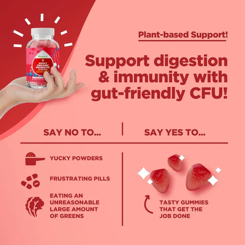 Vista 8 de Gomitas probióticas intestinales saludables para adultos, probióticos orgánicos para la salud intestinal, alivio del estómago y apoyo inmunológico