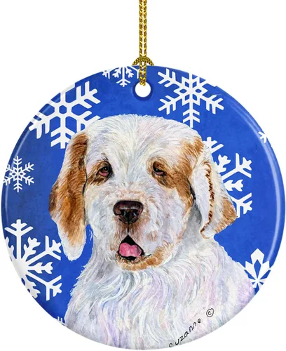 Vista 380 de Caroline's Treasures Cavalier Spaniel - Adorno de cerámica para colgar en el árbol de Navidad, para el hogar, Navidad, fiestas, regalo, 3 pulgadas