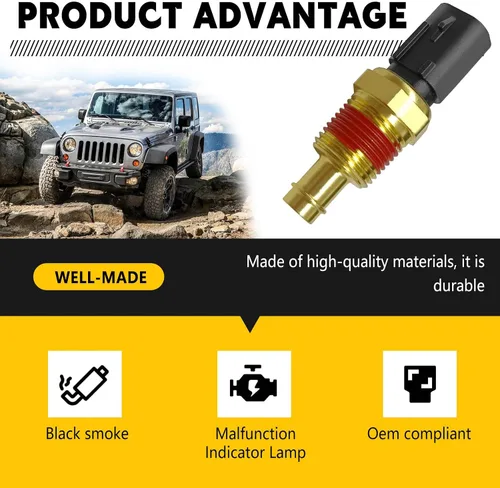 Vista 3 de 5149077AB Sensor de temperatura del refrigerante de agua del motor, compatible con Ram 1500 2011-2014, Chrysler Pacifica 2008, Sebring 2009-2010, Jp