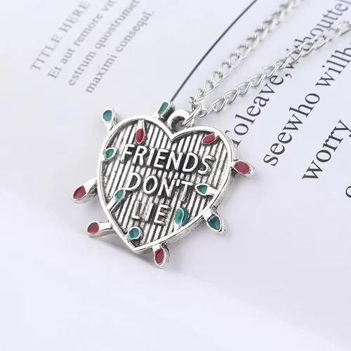Vista 2 de KEGUMINGX Strange Necklace Things Necklace Charms Necklace Jewelry Halloween Cosplay Merchandise for Teen Girls Boys Christmas Birthday Gift