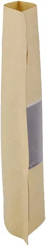 Vista 5 de QQ Studio 100 bolsas de papel kraft de 4.7 x 7.75 pulgadas con ventana de exhibición, bolsas de café, bolsas con cierre resellables y reutilizables