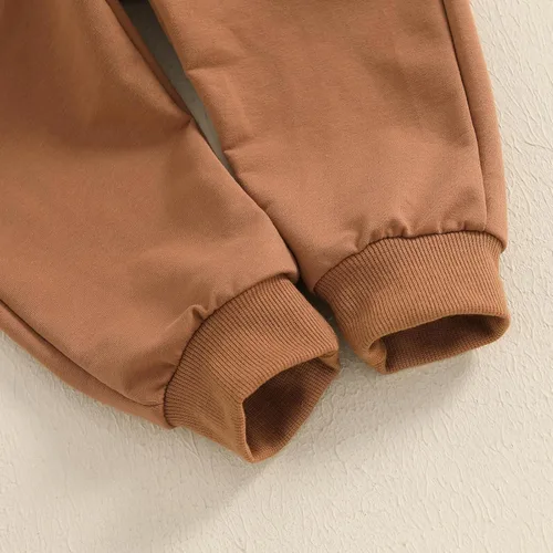 Vista 69 de Conjunto de sudadera de manga larga con cuello redondo y pantalones deportivos para bebés, ropa de invierno para bebé