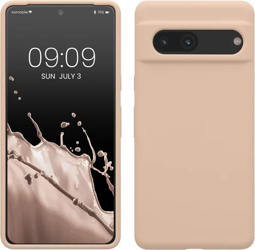Vista 81 de kwmobile Funda compatible con Google Pixel 7 - Funda de silicona TPU con acabado suave - Piedra antigua