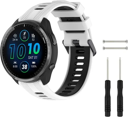 Vista 8 de Correa de reloj compatible con Garmin Forerunner 945/Forerunner 935, silicona suave deportiva Garmin 935/Fenix 5/Fenix 5 Plus, repuesto para Garmin