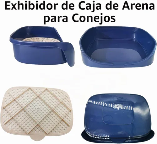 Vista 6 de Tfwadmx Caja de arena para conejillos de indias, bandeja de esquina rectangular para inodoro de animales pequeños, para hurón, chinchilla