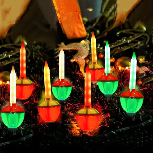 Vista 9 de Oviejo Guirnalda de luces de burbujas negras de Halloween, luces de burbujas vintage de 7 pies con 8 luces líquidas naranjas (1 repuesto)