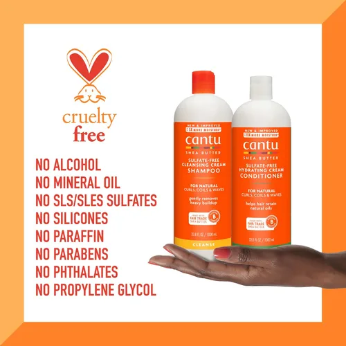 Vista 6 de Cantu Champú y acondicionador con manteca de karité para cabello natural, 1L (paquete de 2)