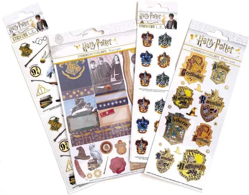 Vista 2 de Paper House Productions Harry Potter Hogwarts Houses Collection - Hojas de calcomanías con efecto esmaltado brillante para manualidades, álbumes