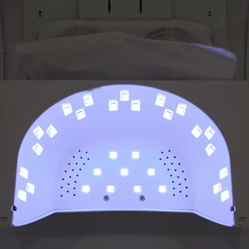 Vista 8 de Lámpara de uñas 5 en 1, con colector de polvo de uñas, máquina eléctrica multifuncional para taladro de uñas, almohada de reposo de manos, lámpara