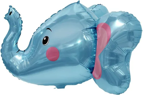Vista 9 de Globo de elefante 4D, vida silvestre, selva, bosque, safari, suministros de fiesta de animales, paquete de 4 globos gigantes de cabeza de elefante