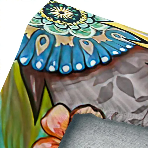 Vista 5 de Nttopship Sábanas y fundas de almohada florales bohemias, sábana bajera ajustable de microfibra suave, bolsillos profundos, decoración