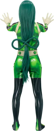 Vista 3 de C-ZOFEK Body para mujer, disfraz de cosplay, overol verde para Halloween