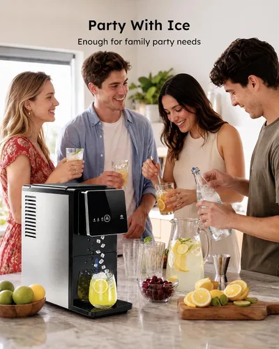 Vista 9 de Nugget Ice Maker Encimera One-Touch Auto Drop Slim 40lbs/24h
