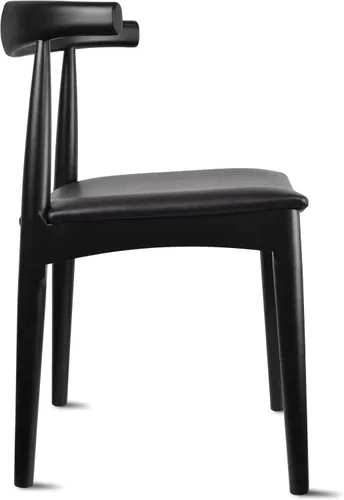 Vista 7 de 2xhome Solid Wooden Dining Chair Upholstered Faux Leather Cushioned Seat Modern Farmhouse Elbow Side Chair Home, Kitchen, Office, Meetings