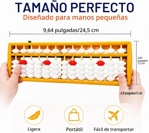 Vista 2 de Abacus, Abacus para el aprendizaje de matemáticas, juguete Montessori para niños en edad preescolar, herramienta educativa de aprendizaje aritmético