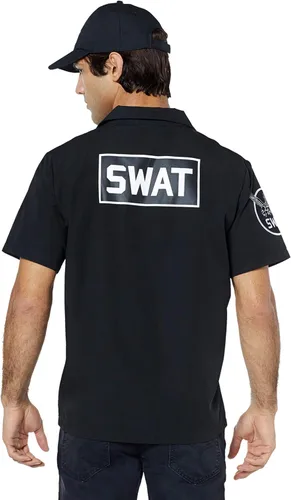 Vista 2 de Spirit Halloween Kit de disfraz SWAT para adultos SWAT Cosplay Disfraz de oficial de policía Disfraz de policía Disfraz fácil
