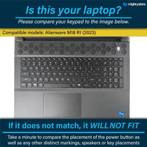 Vista 4 de MightySkins Skin compatible con Alienware M18 R1 (2023) Kit de envoltura completa – Jurassic Space Cat Funda protectora de vinilo duradera y única