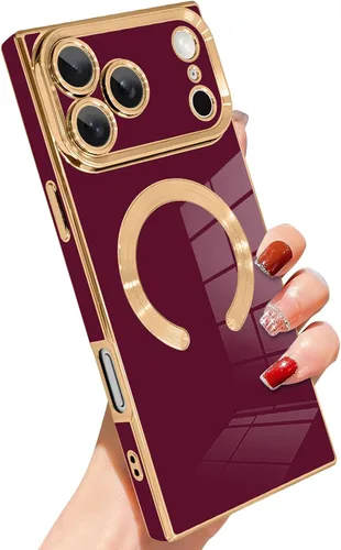 Vista 33 de SAKUULO - Funda magnética rectangular de lujo para iPhone 12 Pro Max, color negro