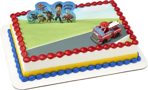 Vista 6 de Paw Patrol Just Yelp for Help Marshall - Decoración para tartas Juego