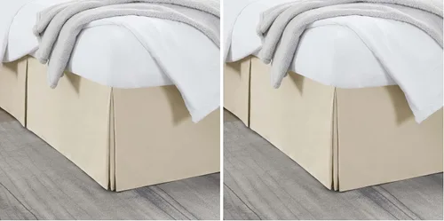 Vista 37 de Nestl Falda de cama individual blanca – Falda de cama de tamaño individual de 14 pulgadas de caída – Faldas de cama de microfibra cepillada – Falda