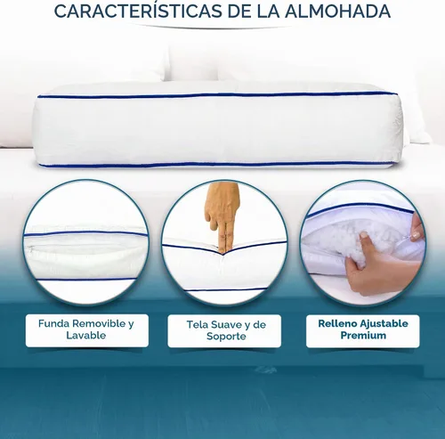 Vista 5 de Nature's Guest Almohada cervical ajustable para dormir, alivio del dolor de cuello, soporte de columna vertebral, viajes, soporte de piernas
