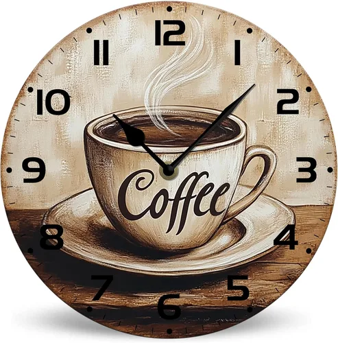 Vista 9 de Funny Poop Barthroom - Reloj de pared de madera de 10 pulgadas, funciona con pilas, reloj de pared sin tictac, hora de hacer popa, relojes de pared
