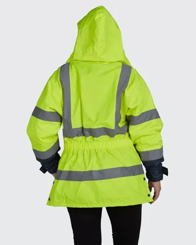 Vista 7 de Utility Pro UHV664 - Chaqueta de poliéster de alta visibilidad para mujer, con puños de tormenta con protector de tela de teflón Dupont, color Verde