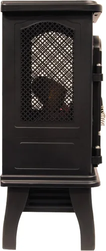 Vista 3 de duraflame® Calentador eléctrico de estufa de chimenea de cuarzo infrarrojo 3D, negro