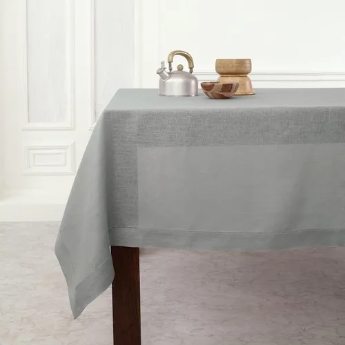 Vista 28 de Solino Home Mantel de lino blanco de 52 x 52 pulgadas, mantel cuadrado de lino 100% puro, con dobladillo clásico, lavable a máquina para verano