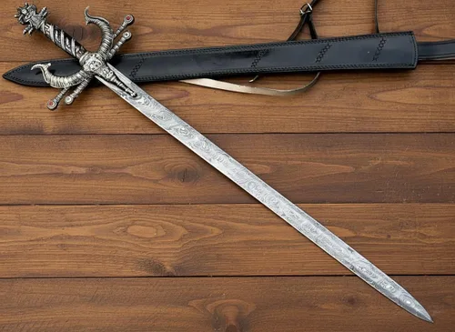 Vista 10 de Maximus Gladius - Espada romana, hoja de doble borde de acero de Damasco forjado a mano, mango de madera de nogal con espaciadores de latón, 29 27.2