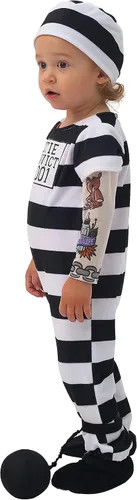 Vista 4 de Spooktacular Creations - Encantador disfraz de prisionero para bebé, conjunto de lujo de Halloween para infantes