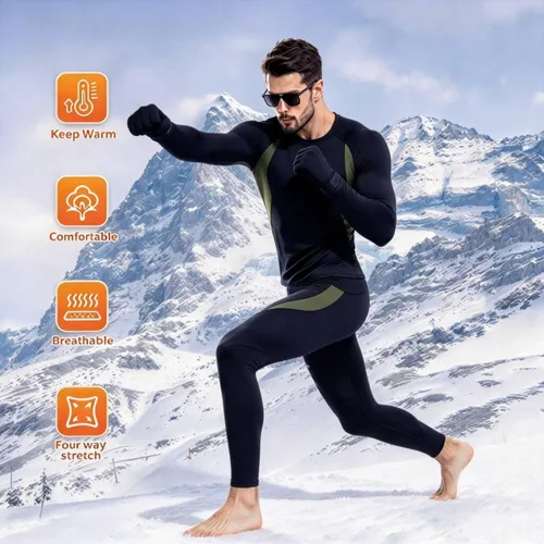 Vista 4 de WINDCHASER Conjunto de ropa interior térmica para hombre, equipo de caza para deportes de invierno, pantalones largos, capa base, parte inferior