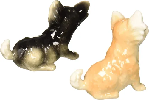 Vista 3 de Cosmos Gifts 20774 Juego de salero y pimentero de porcelana fina Chihuahua, 3-1/2" L