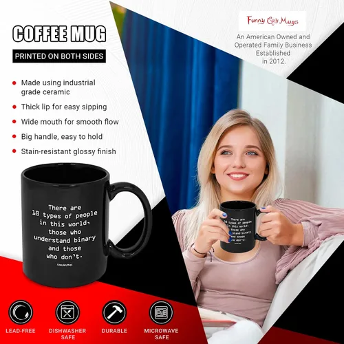 Vista 2 de Funny Guy Mugs - Taza de 11 onzas, Negro