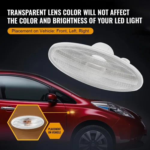 Vista 4 de Liru - 1 unidad de luz de marcador lateral, intermitente, conjunto de lámpara intermitente para Nissan Cube Juke Leaf Qashqai Dualis Micra March