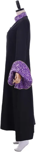 Vista 4 de Lady Trumpt Sleeve Clero Cassock Medieval Sacerdote Robe Halloween Cosplay Disfraz Capa