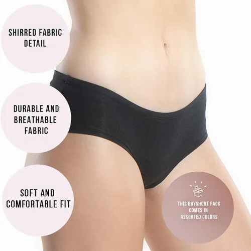 Vista 5 de Emprella Paquete de 5 u 8 pantalones cortos para mujer, ropa interior de algodón suave para mujer