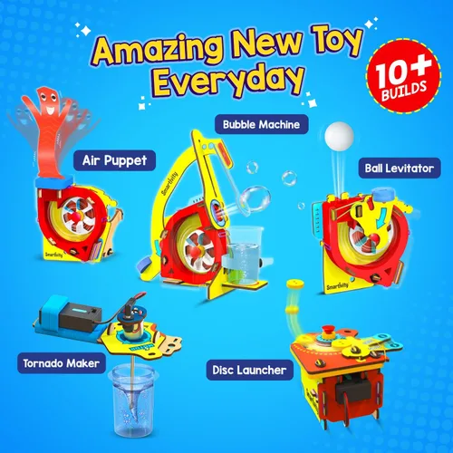 Vista 3 de Smartivity 10-in-1 Motor Powered Gadgets Kit for Kids 6-12
