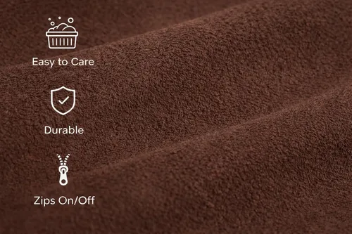 Vista 9 de KOPEKS Cama ortopédica de espuma viscoelástica para perros de 7 pulgadas de grosor, cama extragrande para perros con almohada, color marrón, 50 x 34