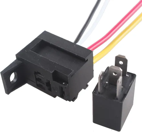 Vista 3 de Cable conector para relé de auto, de E Support, 12 V, 30 A, 40A, 60A, 80A SPST, SPDT 4 pines, 5 unidades 30A 4P SPST