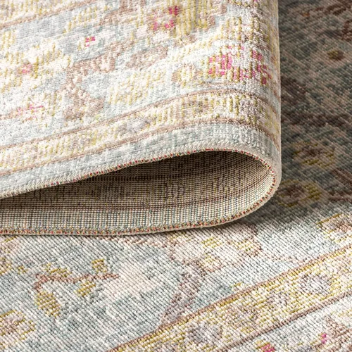 Vista 9 de JONATHAN Y Alba Modern Faded Peshawar - Alfombra para interiores, 3 x 5 pies, de transición, tradicional, fácil de limpiar para sala de estar